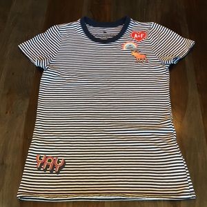 Abercrombie Kids Blue & White Striped Tee